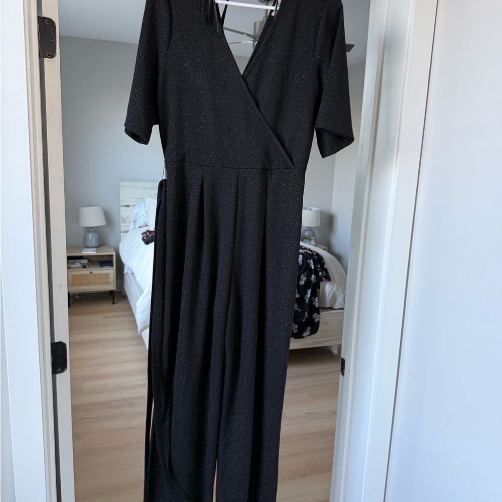 Elegant Black Wrap Jumpsuit